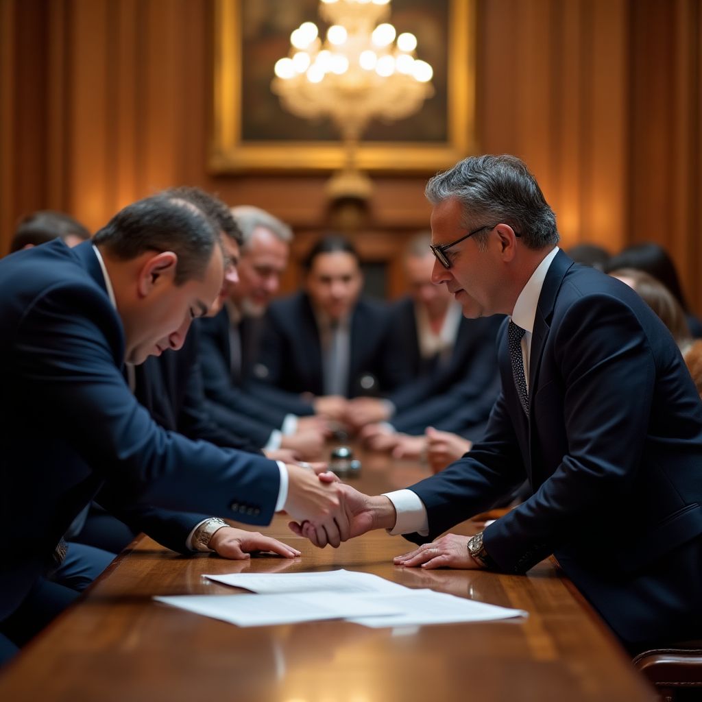Firma de acuerdo importante